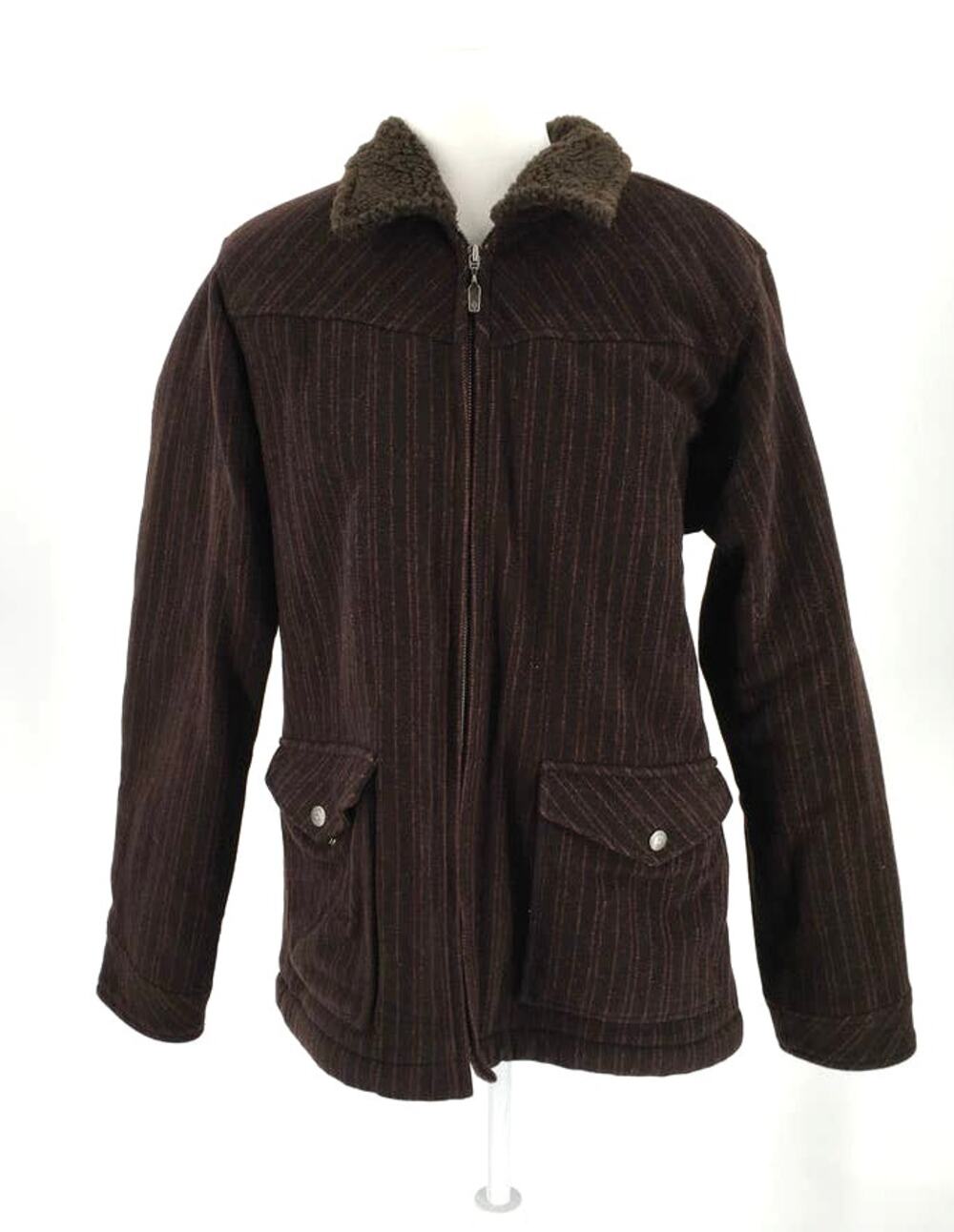 Patagonia Wool Striped Sherpa Lined Jacket